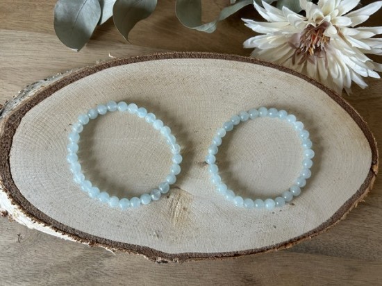 Armband aquamarijn 6mm