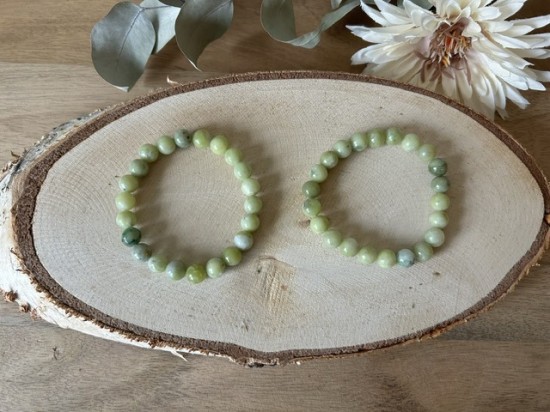Armband groene jade 8mm