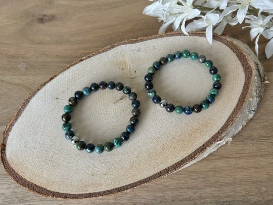 Azuriet malachiet armband 8mm