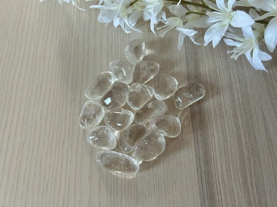 Bergkristal trommelstenen