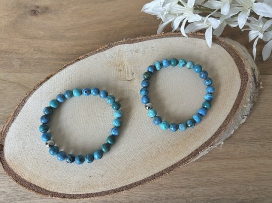 Blauwe opaal armband 8mm