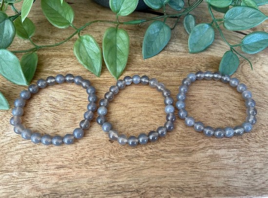 Grijze agaat armband 8mm