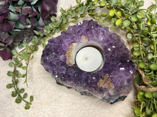 Amethist waxinehouder