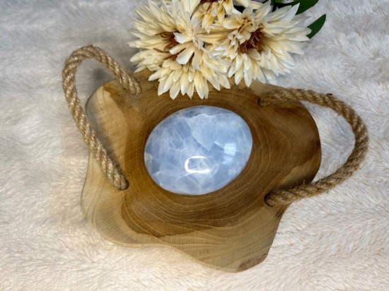 Blauwe calciet geslepen