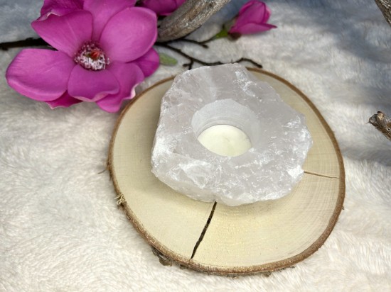 Rozenkwarts theelicht