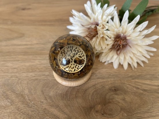 Orgoniet bol tijgeroog met levensboom