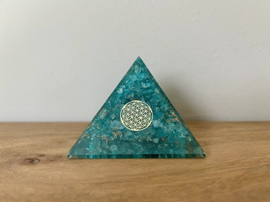 Orgonite blauwe topaas-flower of life