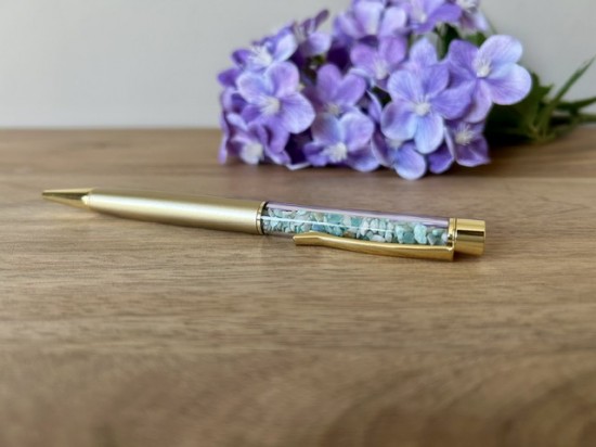 Pen edelsteenchips amazoniet