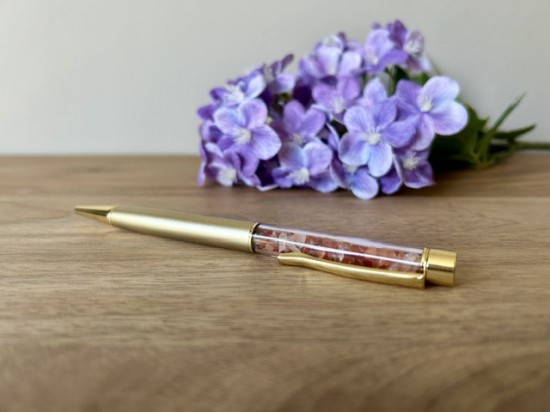 Pen edelsteenchips carneool