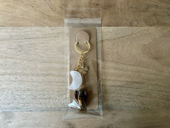 Sleutelhanger bescherming bergkristal tijgeroog 2