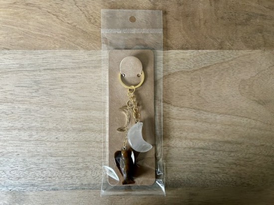 Sleutelhanger bescherming bergkristal tijgeroog