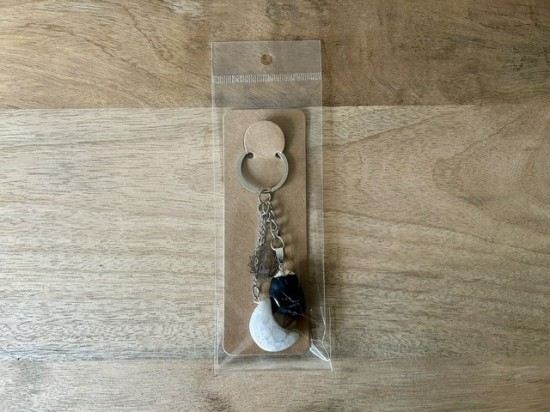 Sleutelhanger bescherming maansteen toermalijn