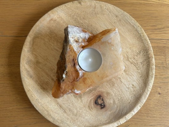 Tangerinekwarts theelichthouder