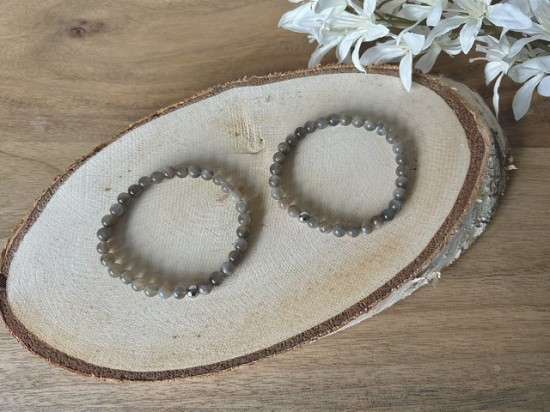 Zwarte maansteen armband 6mm