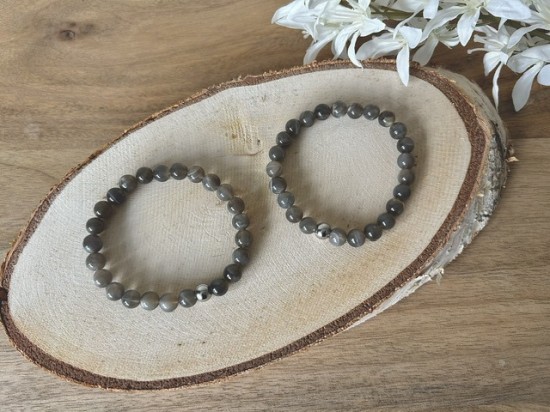 Zwarte maansteen armband 8mm